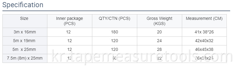 공장 도매 고품질 강철 줄자 목공 가정용 엔지니어링 특수 측정 도구